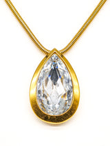 Lanvin Teardrop Crystal Pendant Necklace Jewelry arcadeshops.com