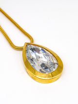 Lanvin Teardrop Crystal Pendant Necklace Jewelry arcadeshops.com