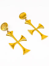 Moschino Oversized Cross Earrings Jewelry arcadeshops.com