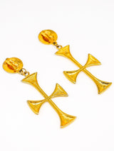 Moschino Oversized Cross Earrings Jewelry arcadeshops.com