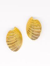 Christian Dior Stylized Shell Earrings Jewelry arcadeshops.com
