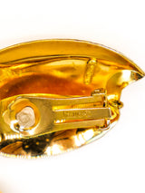 Christian Dior Stylized Shell Earrings Jewelry arcadeshops.com