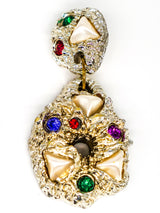 1980's Jeweled Teardrop Earrings Jewelry arcadeshops.com