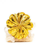 Goldtone Flower Cuff Bracelet Jewelry arcadeshops.com