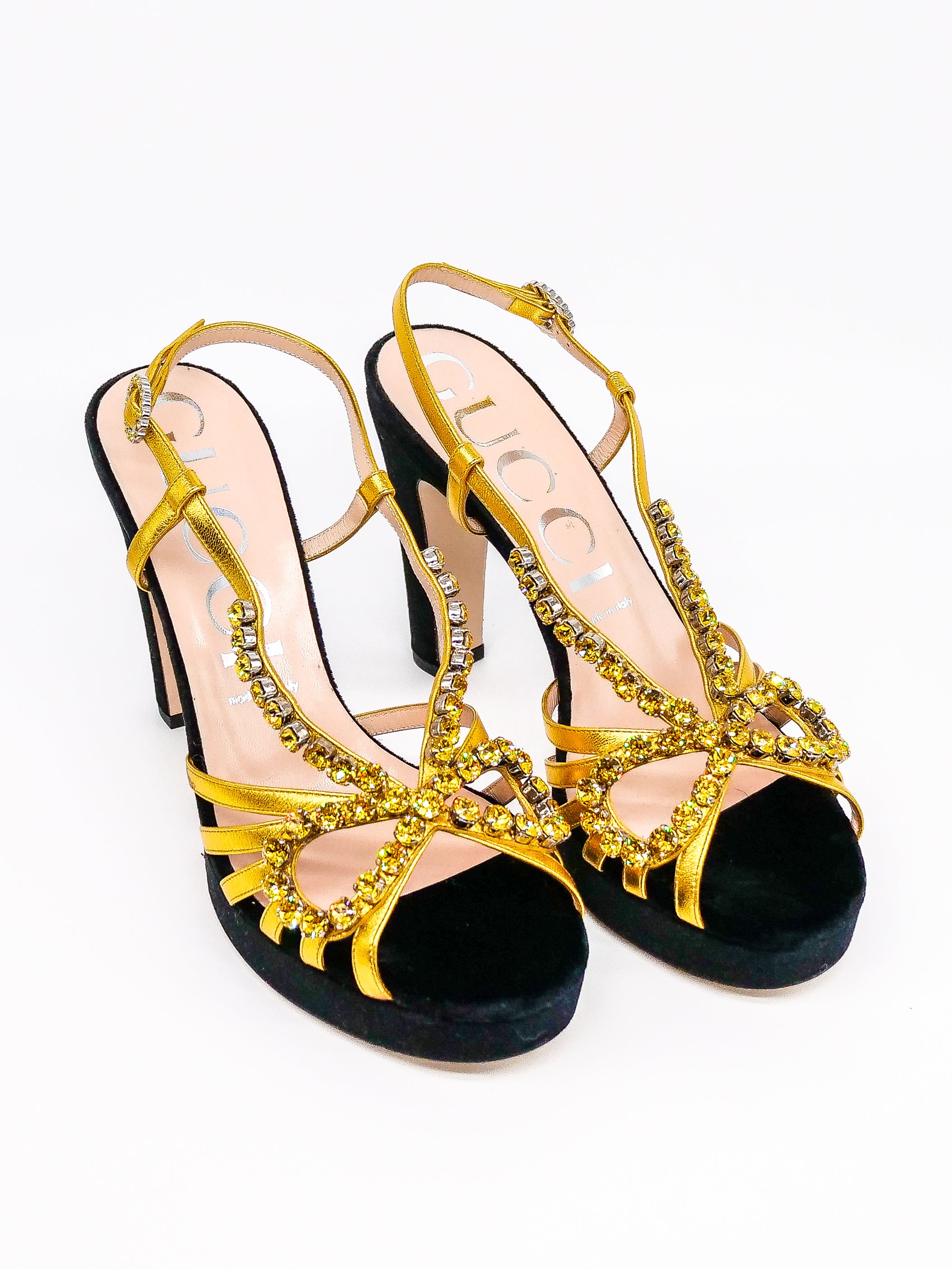 Gucci Zephyra Crystal Embellished Platform Sandals