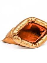 Copper Leather Paperbag Clutch Accessory arcadeshops.com