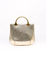 1960's Metallic Gold Top Handle Bag Accessory arcadeshops.com