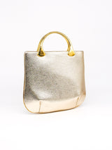 1960's Metallic Gold Top Handle Bag Accessory arcadeshops.com