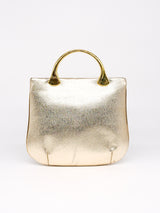 1960's Metallic Gold Top Handle Bag Accessory arcadeshops.com