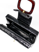 1960's Croc Embossed Box Clutch Accessory arcadeshops.com