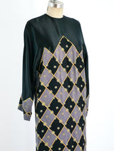 Galanos Argyle Printed Maxi Dress Dress arcadeshops.com