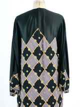 Galanos Argyle Printed Maxi Dress Dress arcadeshops.com