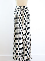 Adolfo Dot Printed Pleated Palazzo Pants Bottom arcadeshops.com