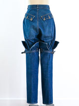 1980's Buckled Denim Pants Bottom arcadeshops.com