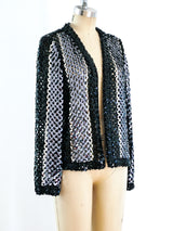 Striped Sequin Cardigan Jacket arcadeshops.com