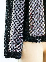 Striped Sequin Cardigan Jacket arcadeshops.com