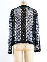 Striped Sequin Cardigan Jacket arcadeshops.com