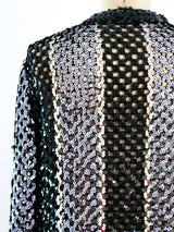 Striped Sequin Cardigan Jacket arcadeshops.com