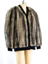 Faux Fur Cardigan Jacket arcadeshops.com