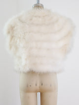 Ivory Marabou Feather Sleeveless Jacket Jacket arcadeshops.com
