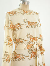 Tiger Print Mini Dress Dress arcadeshops.com