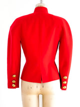 Red Military Inspired Jacket Jacket arcadeshops.com