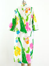 Catherine Ogust Neon Floral Printed Tunic Dress Dress arcadeshops.com