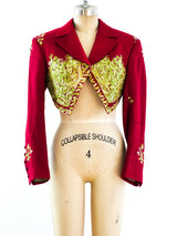 Richard Tyler Embroidered Cropped Jacket Jacket arcadeshops.com