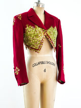 Richard Tyler Embroidered Cropped Jacket Jacket arcadeshops.com