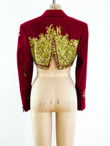 Richard Tyler Embroidered Cropped Jacket Jacket arcadeshops.com