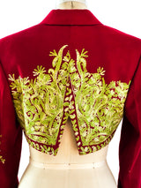 Richard Tyler Embroidered Cropped Jacket Jacket arcadeshops.com
