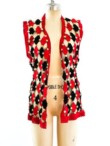 Diamond Patchwork Studded Suede Vest Jacket arcadeshops.com