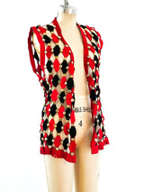 Diamond Patchwork Studded Suede Vest Jacket arcadeshops.com