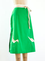 Bird Applique Wrap Skirt Bottom arcadeshops.com