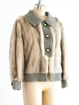 Grey Mink Cropped Jacket Jacket arcadeshops.com