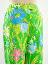 1960's Floral Straight Leg Pants Bottom arcadeshops.com