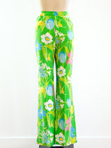 1960's Floral Straight Leg Pants Bottom arcadeshops.com