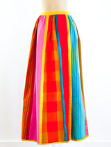 Josefa Patchwork Striped Maxi Skirt Bottom arcadeshops.com