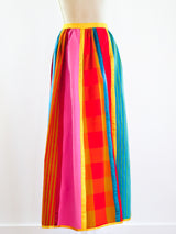 Josefa Patchwork Striped Maxi Skirt Bottom arcadeshops.com