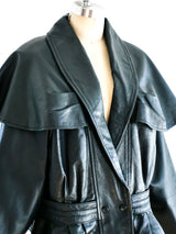 Cape Back Leather Jacket Jacket arcadeshops.com