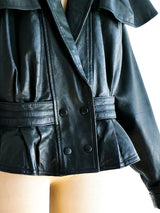 Cape Back Leather Jacket Jacket arcadeshops.com
