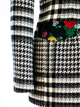Kenzo Floral Embellished Houndstooth Jacket Jacket arcadeshops.com