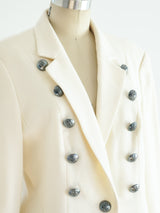 Ivory Military Inspired Jacket Jacket arcadeshops.com
