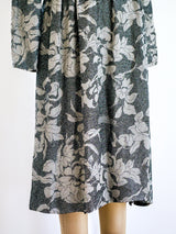 Floral Lurex Ruffle Front Dress dress arcadeshops.com