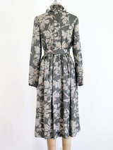 Floral Lurex Ruffle Front Dress dress arcadeshops.com