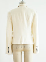 Ivory Military Inspired Jacket Jacket arcadeshops.com