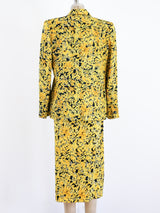 Yellow Floral Dress Ensemble Suit arcadeshops.com