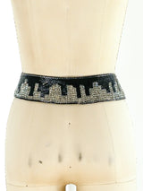 1980's Beaded Cityscape Belt Accessory arcadeshops.com