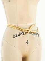 Goldtone Double Banded Stretch Belt Accessory arcadeshops.com