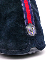 Gucci Navy Suede Web Bag Accessory arcadeshops.com